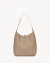 Saint Laurent Le 5a7 Large Ysl Shoulder Hobo Bag In Smooth Leather