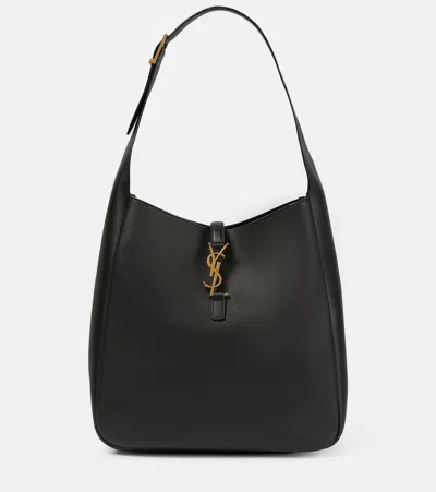 Saint Laurent Le 5 À 7 Supple Large Leather Shoulder Bag In Black
