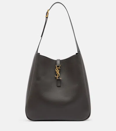 Saint Laurent Le 5 À 7 Supple Large Leather Shoulder Bag In Brown