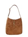 Saint Laurent Le 5 A 7 Small Suede Hobo Shoulder Bag In Brown