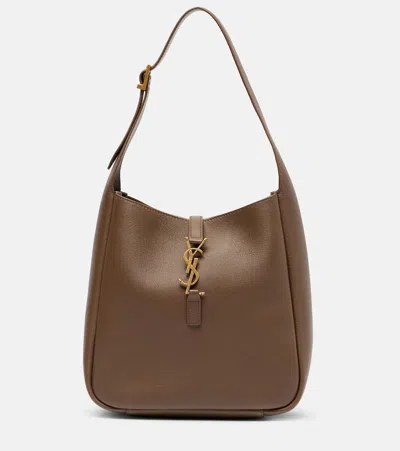 Saint Laurent Le 5 À 7 Supple Small Leather Shoulder Bag In Brown