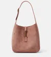 Saint Laurent Le 5 À 7 Supple Small Suede Shoulder Bag In Pink