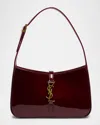 Saint Laurent Le 5 A 7 Ysl Shoulder Bag In Patent Leather In Burgundy