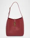 Saint Laurent Le 5 A 7 Ysl Small Hobo In Smooth Supple Leather In Red Danger