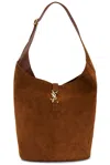 Saint Laurent Le 5 A7 Hobo Bag In Caramel Cognac