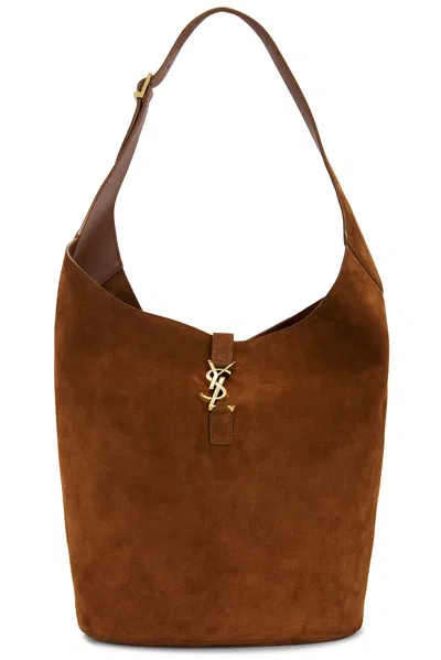 Saint Laurent Le 5 A7 Hobo Bag In Caramel Cognac