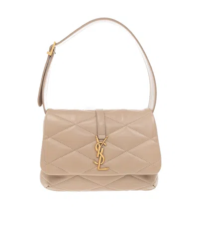 Saint Laurent Le 57 Quilted Shoulder Bag In Nude