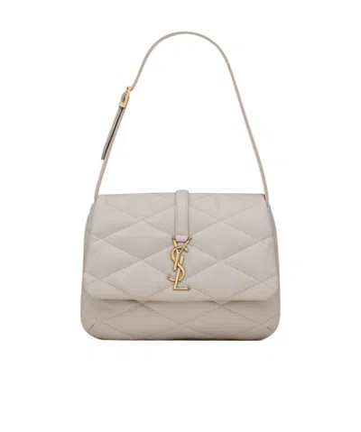 Saint Laurent Le 57 Quilted Shoulder Bag In White