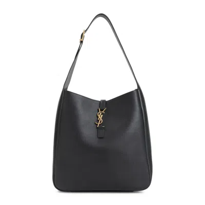 Saint Laurent Le 5a7 Black Calf Leather Shoulder Bag