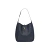 Saint Laurent Le 5a7 Large Ysl Shoulder Hobo Bag In Black