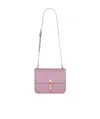 Saint Laurent Le Carre Satchel In Box  Leather In Pink