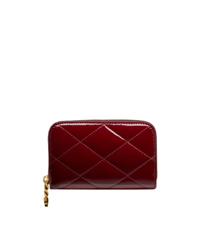 Saint Laurent Le Cassandre Bijou Patent Leather Coin Purse In White