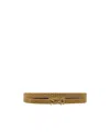 Saint Laurent Cassandre Lizard-effect Leather Wrap Bracelet In Yellow