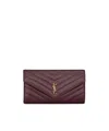 Saint Laurent Monogram Envelope Wallet In Brown