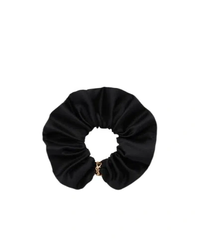 Saint Laurent Le Cassandre Headband In Black