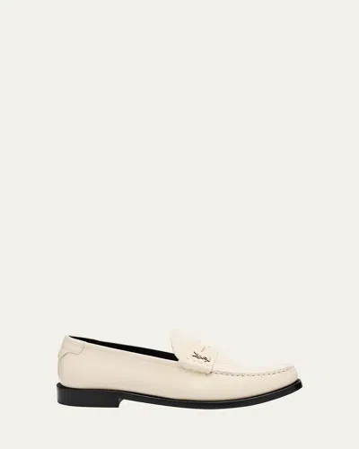 SAINT LAURENT LE LEATHER YSL PENNY LOAFERS