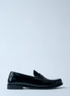 Saint Laurent Monogram Penny Loafers In Calf Leather In Black