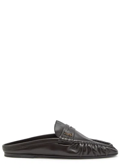 Saint Laurent Le Loafer 15 Leather Loafers In Brown