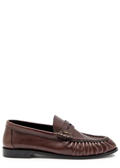 Saint Laurent Le Loafer 15 Leather Loafers In Burgundy