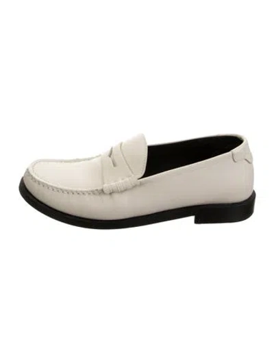 Pre-owned Saint Laurent Le Loafer 15 Leather Loafers In Neutrals