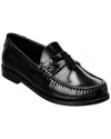Saint Laurent Le Loafer Black Loafers With Chunky Sole And Cassandre Detail In Smooth Leather Woman In Black