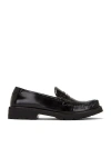 Saint Laurent Le Loafer Moccasins In Shiny Leather Scarpe Basse Black In Noir