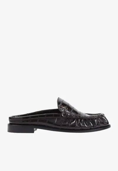 Saint Laurent Le Loafer 15 Nappa Leather Flat Mules In Multi