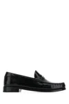Saint Laurent Le Loafer Loafers In Polished Wrinkled Leather In Nero