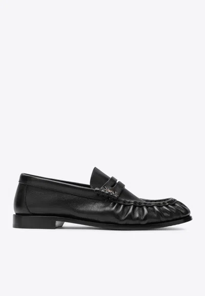 Saint Laurent Le Loafer Calf Leather Loafers In Black