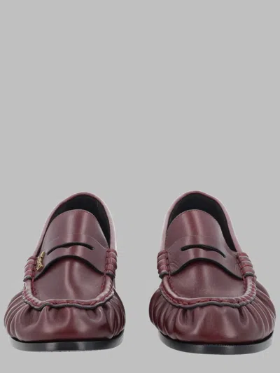 Saint Laurent Le Loafer Cassandre Mocassino Mini Leather Loafer With 1.5 Cm Heel In Burgundy