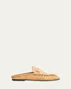 Saint Laurent Le Loafer Eel Leather Penny Loafer Mules In Sand