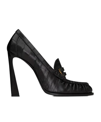 Saint Laurent Le Loafer High Heels In Black