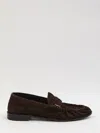 Saint Laurent Le Loafer Embellished Suede Loafers In Brown