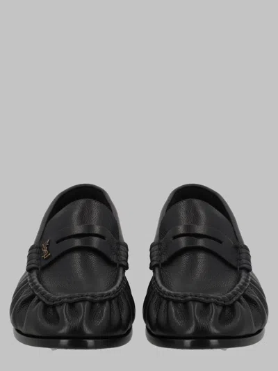 Saint Laurent Le Loafer Leather Loafers For Men With 1.5 Cm Heel In Black