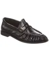 Saint Laurent Le Loafer Leather Moccasin In Black