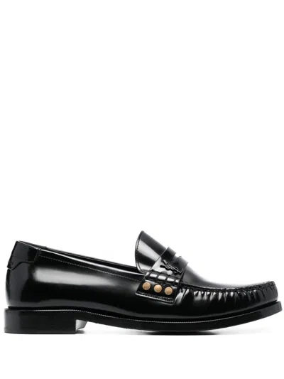 Saint Laurent Schuhe 经典皮质乐福鞋 In Black