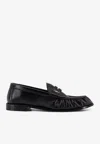 Saint Laurent Le Loafer Leather Penny Loafers In Black