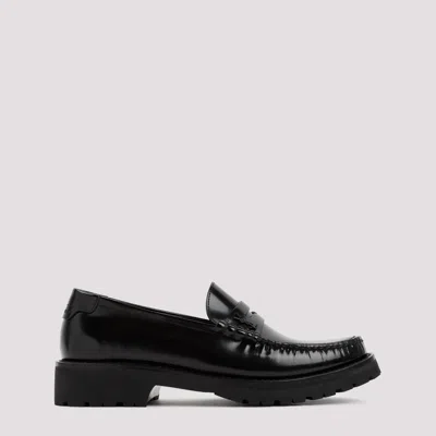 Saint Laurent Le Loafer Leather Penny Loafers In Black