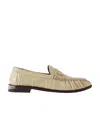 Saint Laurent Natural Leather Slip On Loafers In Nude