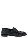 Saint Laurent Cassandre Leather Loafers In Black