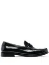 Saint Laurent Le Loafer Logo Plaque Shoes In Black