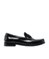 Saint Laurent Monogram Penny Loafers In Calf Leather In Black