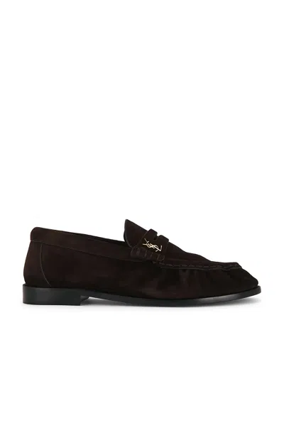 Saint Laurent Le Loafer Moccasin In Brown