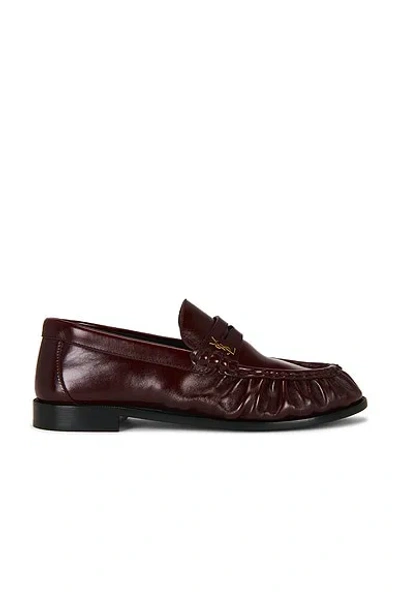 Saint Laurent Le Loafer Moccasin In Burgundy