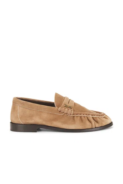 Saint Laurent Le Loafer Moccasin In Brown