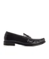 Saint Laurent Le Loafer Moccasins In Shiny Leather Scarpe Basse Black In Black