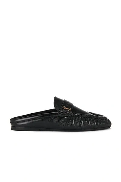Saint Laurent Le Loafer Mule Mocassin In Black