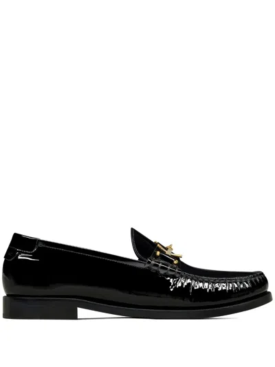 Saint Laurent Le Loafer Patent Leather Loafers In Black