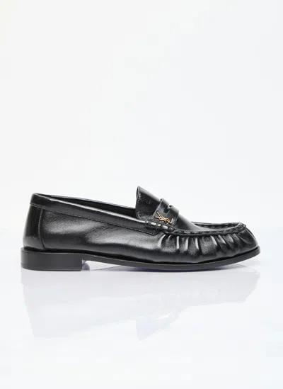 SAINT LAURENT LE LOAFER PENNEY LEATHER SLIPPERS