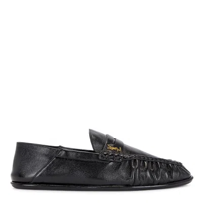Saint Laurent Le Loafer Penny Slippers In Black